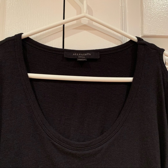 All Saints Harper Tee Dress Cold Shoulder Small - Picture 4 of 7